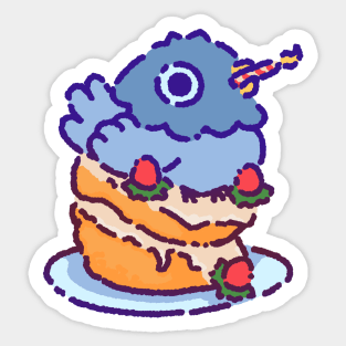 Pigeon on a birthday cake Sticker